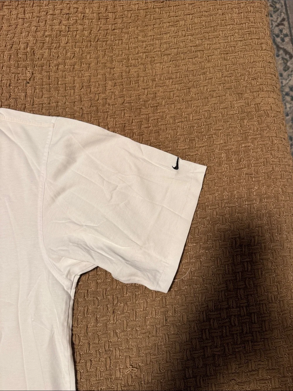 Vintage Nike Men's White Polo Shirt with Contrast Trim